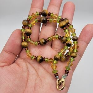 Tiger's Eye Boho Beaded Necklace